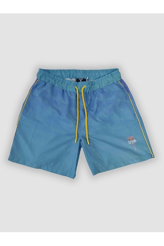 Nature The Brand Erkek Mavi Çizgi Desenli Çok Amaçlı Sporcu Deniz Şortu, Havuz Şortu, Koşu Spor Şortu Mavi