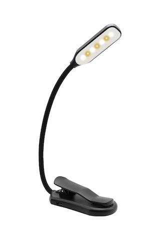 Youtek Kitap Işığı Usb Şarjlı - Dokunmatik Anahtar, 3 Seviye Parlaklık, Esnek Işık Tüpü, Gece Işığı Modu, 600mah Dahili Batarya Siyah