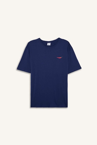 Defacto %100 Pamuk New Regular Fıt Kısa Kollu 2li İndigo Şortlu Pijama Takımı I0686ax26hsın42 İndigo-ın42