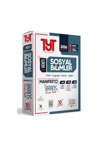 2026 YKS TYT Sosyal Bilimler 3 Adım Manifesto 10 Adet Branş Deneme Paketi Dijital Çözümlü