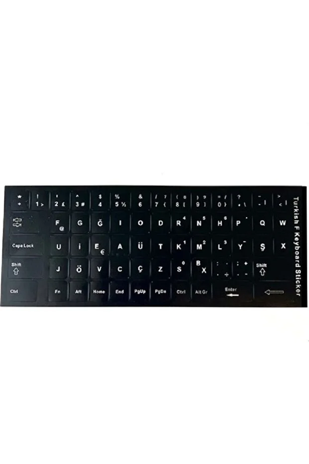 1 Adet Türkçe F Klavye Sticker Notebook Pc Uyumlu Klavye Etiketi Silinmez Yapışkanlı Türkçe Harfler