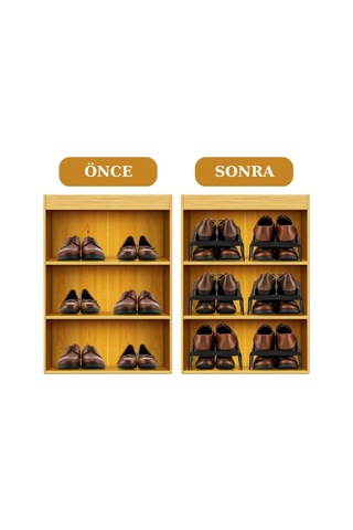 Flosoft Ayakkabı Düzenleyici Rampası 4 ADET Siyah