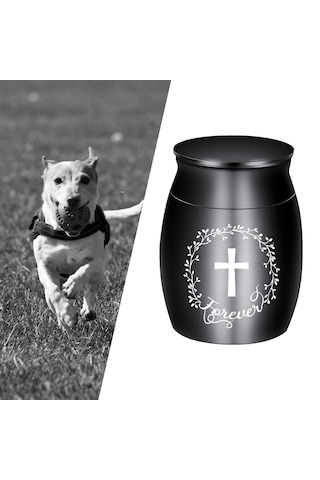 Homyl Pet Urn Cenaze Köpekleri Dekoratif Urns Kediler Siyah Altın
