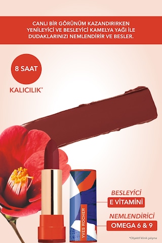 Yves Rocher 8 Saat Etkili Yoğun Renkli Mat Ruj-07. Kırmızı-3.8g-84424 07 Kırmızı