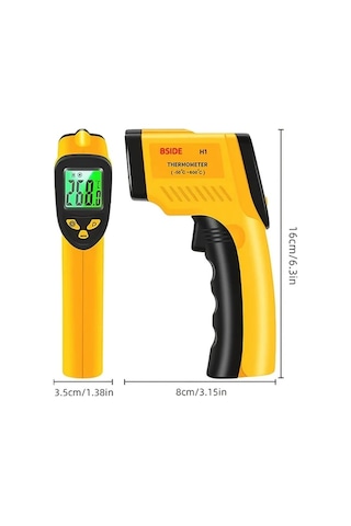 Boatshop1 Bsıde H1 Dijital Kızılötesi Termometre Et Buffalo Sütü Bbq Pişirme Non Contact Lazer Tabanca Abs Malzeme Pil İle Çalışır