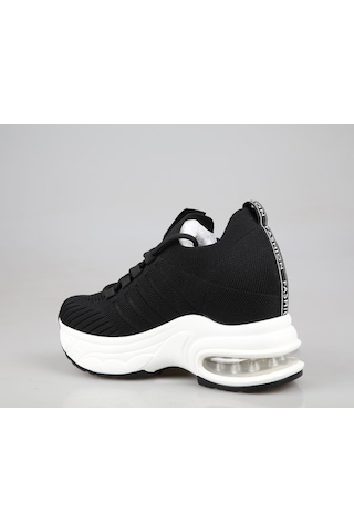 Guja 25y300-14 Dolgu Topuk Siyah Kadın Sneakers Siyah