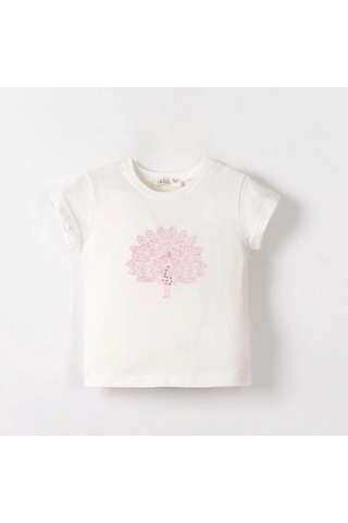 Nk Tavus Kuşu Tshirt 31626 Ekru Lila