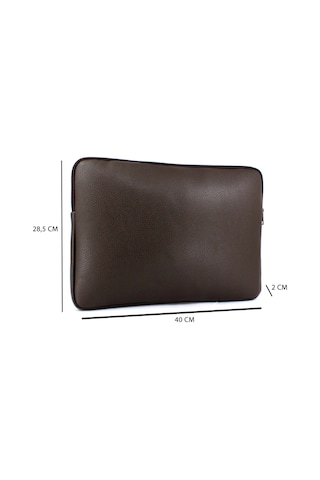 Kahverengi Büyük Boy 15,6 İnç Macbook Kılıf Ve Laptop Çantası Kahverengi
