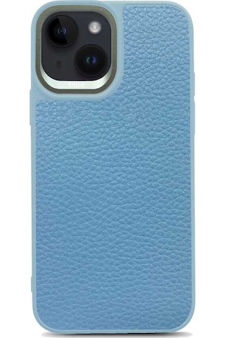 Kajsa Apple Uyumlu iPhone 14 Plus Kılıf Soft Deri Metal Kamera Çerçeveli Kajsa Litchi Kapak KAJSA-25512