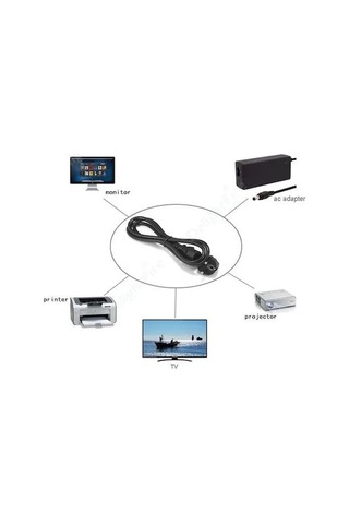 5 Metre C13 Power Kablo Bilgisayar PC Kasa Monitör Güç Kablosu