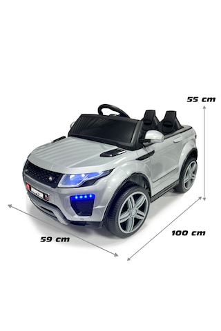 Raptor 12v Akülü Jeep Gri Güçlü Çift Motor Ve Multimedya Özelli