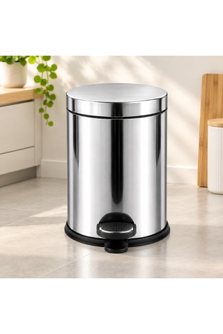 5 L Metal Pedallı Çöp Kovası Renkli
