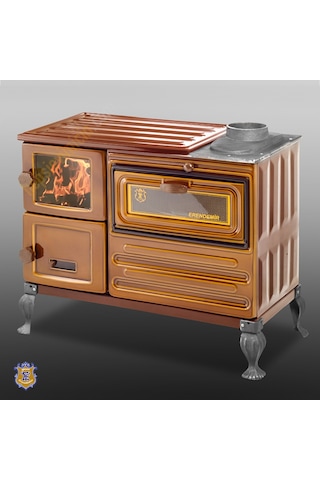 Erendemir Şömine Kuzine Tuğlalı Pik Ayaklı Soba Ek104f-T-P