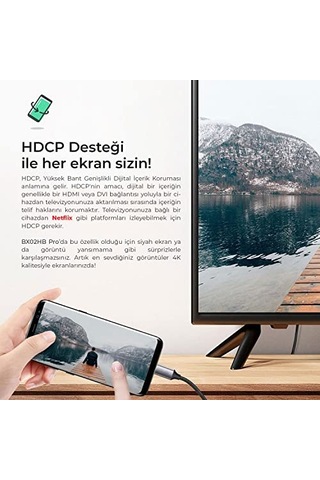 C To Hdmı Kablo - 4k60hz Hdr Hdcp 2.3 Thunderbolt 5 4 3 Dex Mode 2 Metre Chd20b-pro Diğer
