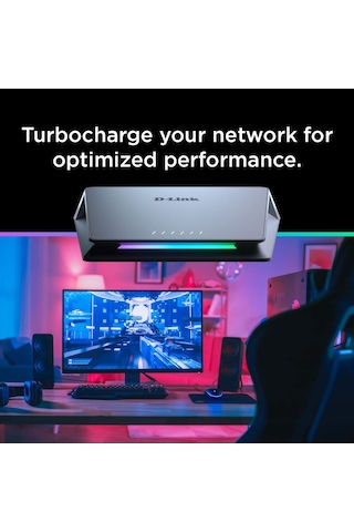 D-link Dms-106xt 6 Bağlantı Noktalı Çoklu Gigabit Yönetilmeyen Anahtar 5 X 2,5 Gigabit Ethernet, 1 X 10 Gigabit Ethernet, Turbo Modunda Rgb Aydınlatma, Alüminyum Muhafaza, Fansız, Igmp Gözetleme, Bağlantı Noktası Tabanı Qos