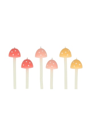 Meri Meri - Mushroom Birthday Candles - Mantar Doğum Günü Mumları - 6'lı