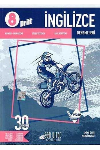 8.Sınıf İngilizce Drift Deneme 30'lu -  Son Viraj Yayınları