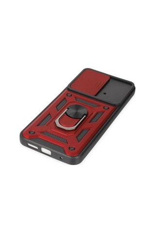 M4 Pro 4g Kılıf Pars Lens Yüzüklü Silikon - Kırmızı