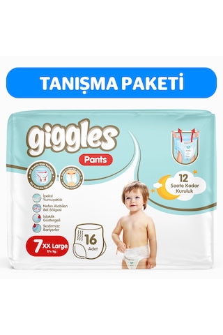 Giggles Pants Külotlu Bebek Bezi 7 Numara Xxlarge 16 Adet