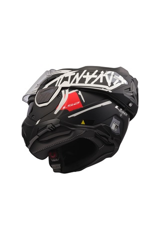 Ls2 Advant 2 Tape Mat Siyah-beyaz Kask Mat Siyah