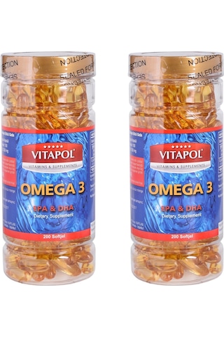 Vitapol Omega 3 Balik Yağı 2 Kutu 400 Softgel