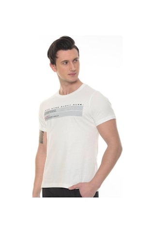 Fore Sport Erkek One Nıne Baskılı T-shirt Ekru