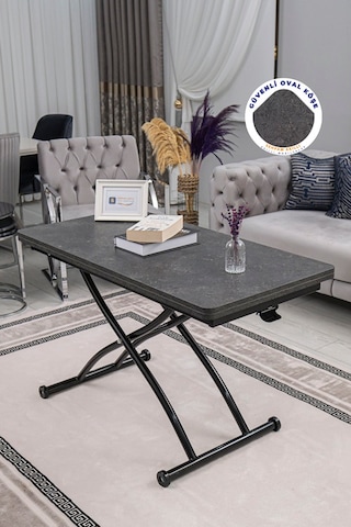 Juppo Üst Tabla Mdf Kartal Oval Köşe Alt Siyah Dışa Kıvrım