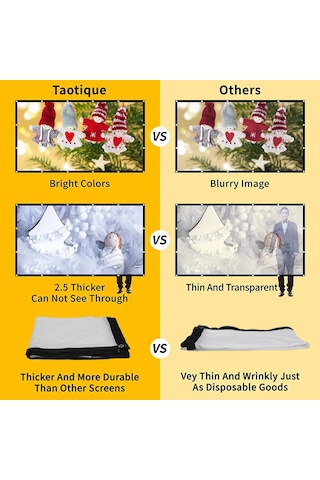 Liangmei 100 İnç Basit Katlanabilir Projeksiyon Ekranı 100 İnç