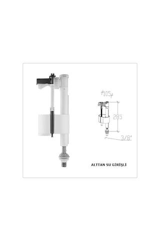Tema Siamp Rezervuar İç Takım Flatör 93-a Handy Alttan Su Girişli Beyaz