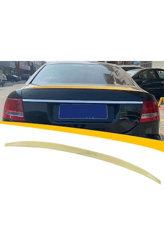Audi A6 C6 Bagaj Üstü Spoiler Parlak Siyah Spoyler Plastik İthal 2005-2011