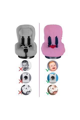 4katlı Müslin Bebek Oto Koltuk Kılıfı Lastikli %100pamuk G.k