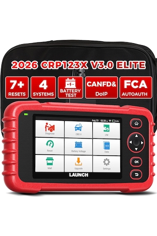 Launch Obd2 Tarayıcı Crp123ı V3.0, 2026 Ömür Boyu Ücretsiz Wifi Güncelleme Tarama Cihazı Fca Sgw, Canfd&doıp, Yağ/abs/sas/gaz Kelebeği/fren/bms/dpf Servis Çoklu Sistem Araç Tarayıcı, Akü Testi, Otomatik Vın