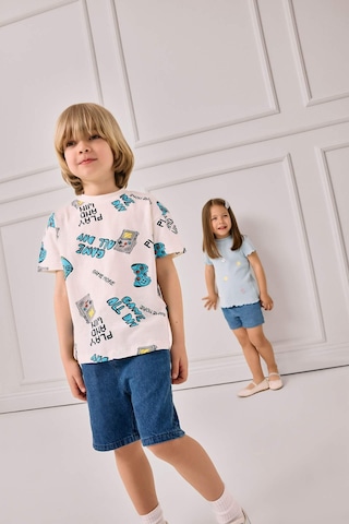 DeFacto Erkek Bebek Basic Düz Jean Şort E8258A525SMNM28 Mavi