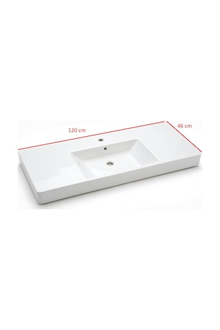 Ideal Standard - Plain Ortadan Hazneli Dolap Uyumlu Lavabo 120 Cm Beyaz - Z258101-