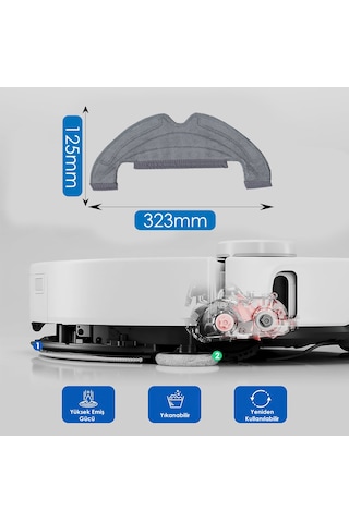 Xıaomı Vacuum Mop 2 Ultra İle Uyumlu Robot Süpürge Mop Pedi / Bezi 2 Adet