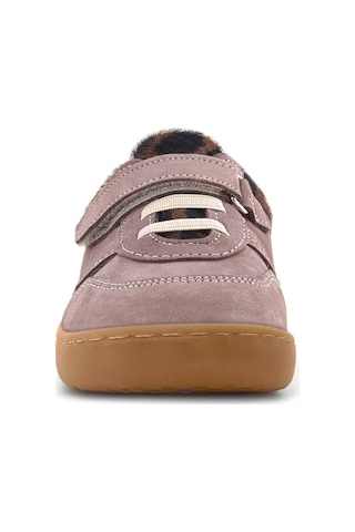 Rakerplus Bob Hakiki Deri Açık Kahve Desenli Barefoot Cırtlı Lastikli Bebek Sneaker Ayakkabı Kahverengi