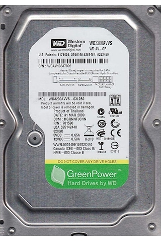Western Digital AV-GP WD3200AVVS 320 GB HDD