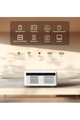 Byıntek Love U14 Full Hd 1080p Smart Projeksiyon Cihazı, 4k 1250 Ansı, Ev Sinema Sistemi Wi-fi