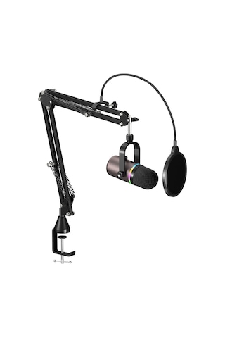 Havit Gamenote Gk63 Pro Rgb Gaming Profesyonel Oyuncu Yayıncı Mikrofonu Ve Masa Standı