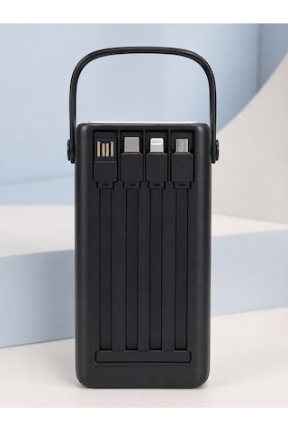 50.000 Mah Taşınabilir Powerbank 22,5 W Hızlı Şarj 4 Dahili Şarj Kablosu Dijital Ekran Led Aydınlatma Ve Taşıma Sapı Diğer