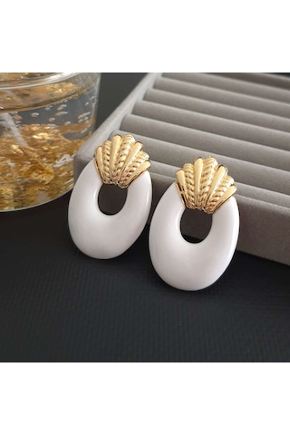 Vip Özel Seri Çift Renk Vintage Kadın Küpe Çok Renkli