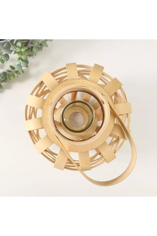 Simalend İç Mekan İçin Örgülü Mumluk 208933270 Bej