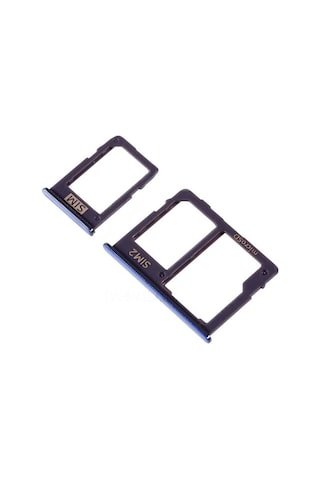 Samsung Galaxy Uyumlu J6 Plus Sim Kart Tepsisi + Hafıza Kartı Yuvası - Mavi