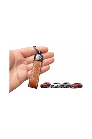 Mazda İle Uyumlu Suni Deri Anahtarlık Şık Tasarım, Premium Görü