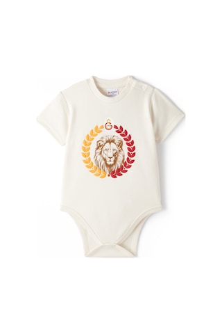 Gsstore Galatasaray 2 Li Kısa Kollu Bebek Body B251013 Ekru/gri