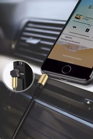 Altın Uçlu Araç Müzik Ses Kablosu Stereo Aux Akordiyon Kablo 3.5mm