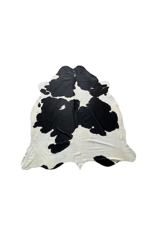 Doğal Renkli Dana Postu Halı - Naturel Halı Post Siyah Beyaz