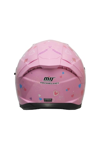 Motosiklet Kadın Kaskı 22.r06 Sertifikalı Güneş Vizörlü Fiber Kask Full Face Motor Stora Lady Pembe