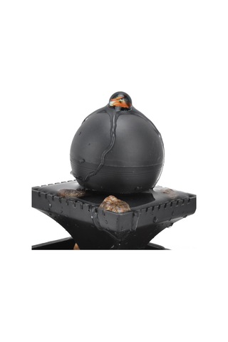 Monyee Ofis Ve Ev Masaüstü Su Dekoru: Led Işıklı Top Şekilli Akıntı Fontaine - Sakinlik Ve Güzellik Sağlar