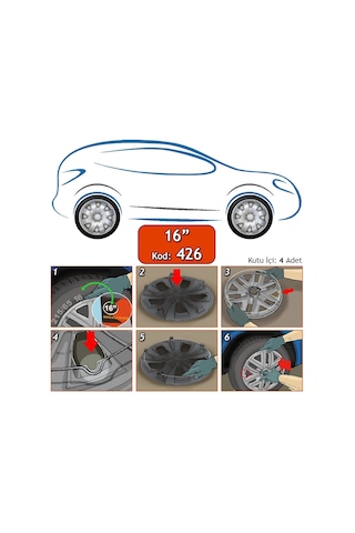 Renault Jant Kapağı 16 inç Kırılmaz ve Esnek
